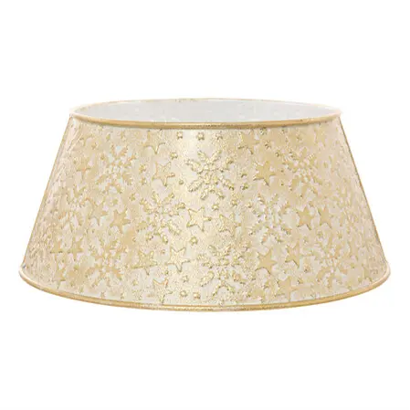 Snowflake Tree Skirt Gold 22in