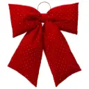 Quilted Bow Red 18x15in