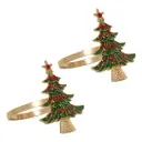 Tree Metal Napkins Ring Set 2pc