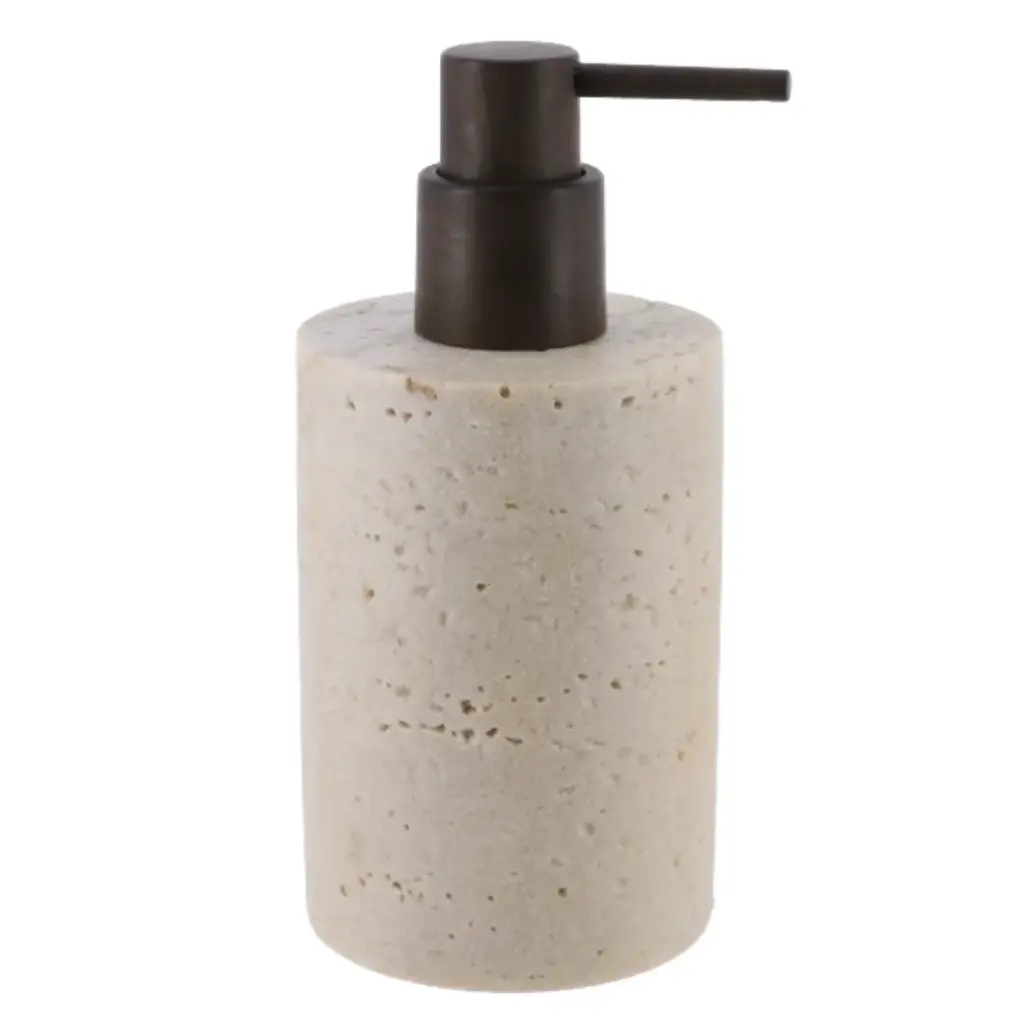 Travertine Finish Soap Dispenser