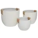 Sien Cement Planter White 3pc