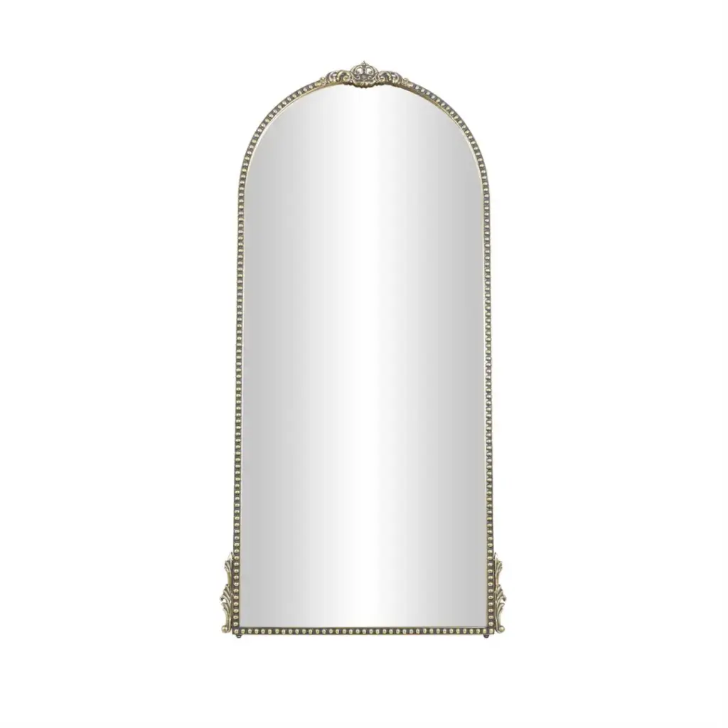 Decorative Gold Floor Mirror 31x64in