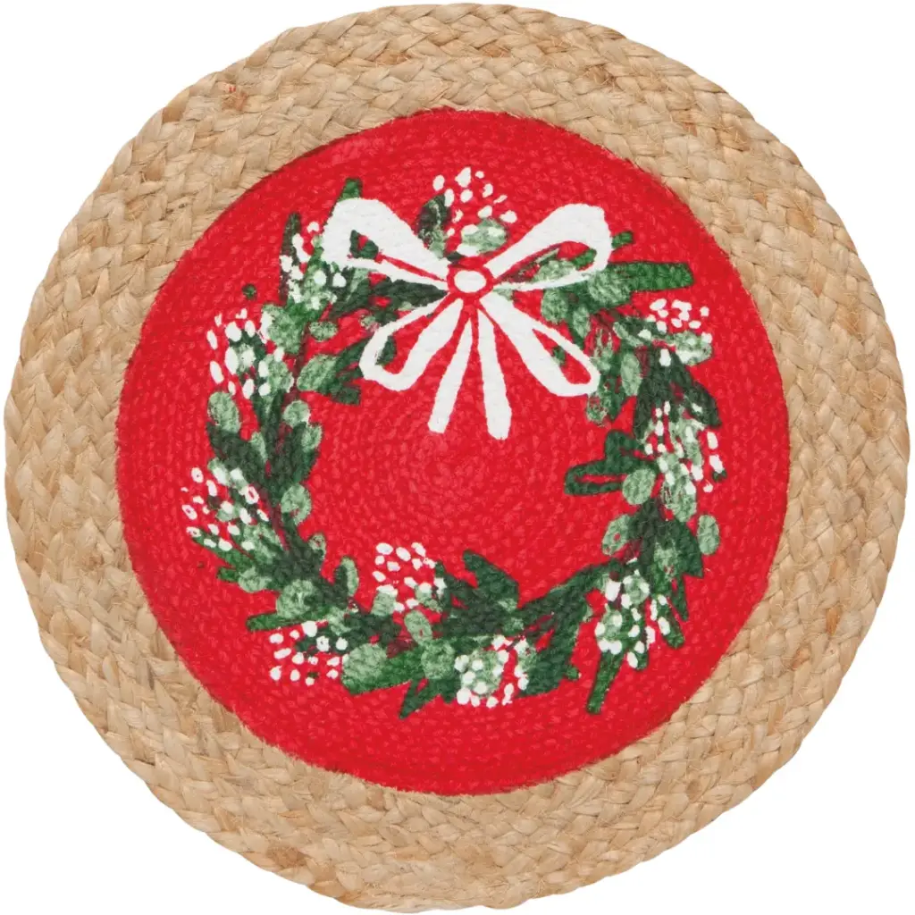 Braided Wreath Christmas Placemat