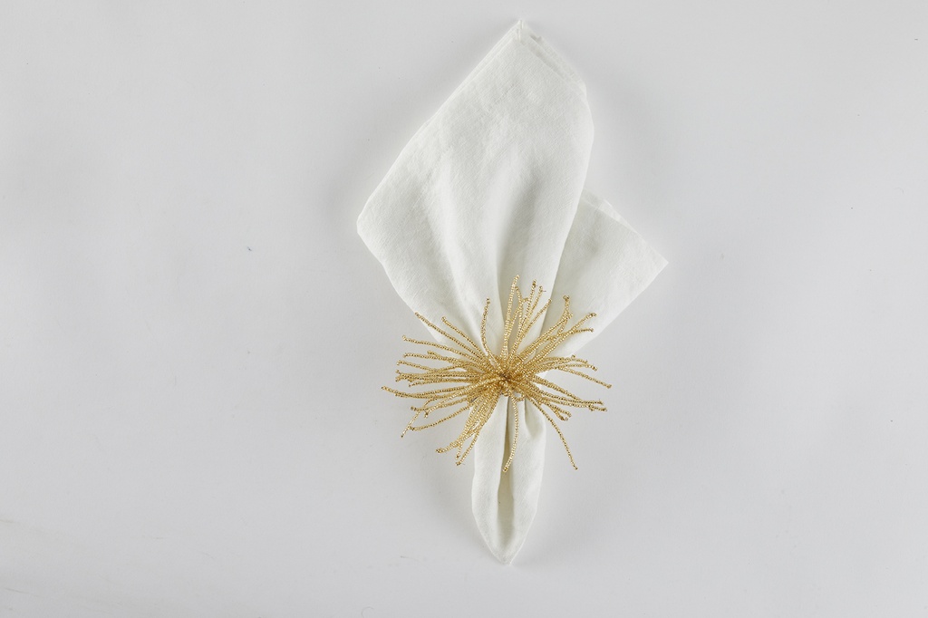 Beaded Tassel Gold Napkin Ring