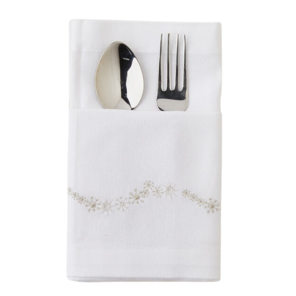 Snowflake Silver Napkin