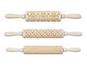 Carved Wood Rolling Pin with Pattern Assorted