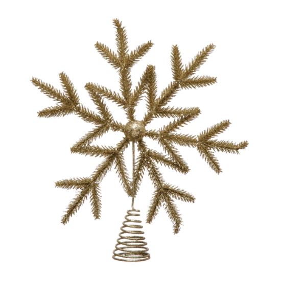 Tree Topper with Glitter Champagne 15in