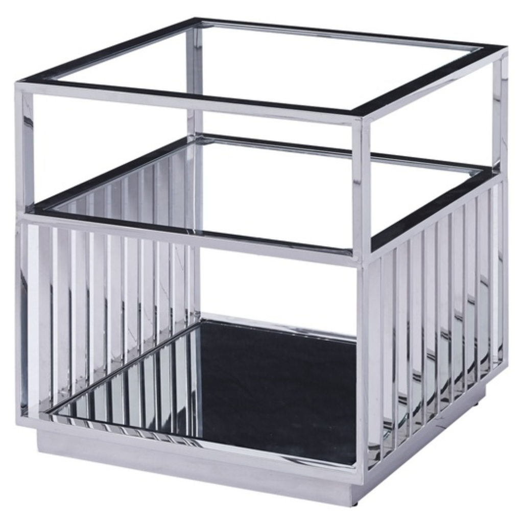 Mirrored End Table