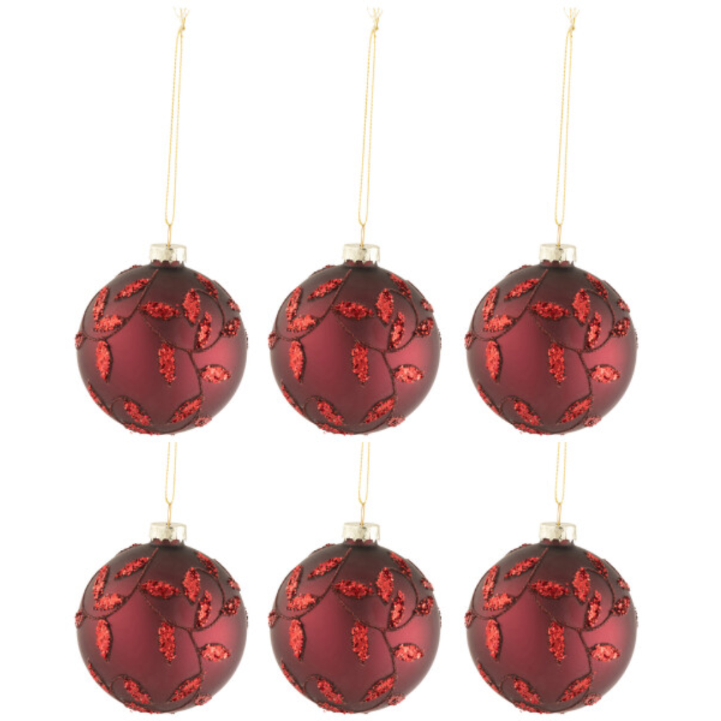 Matte Red Glass Ornament 3in