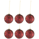 Matte Red Glass Ornament 3in