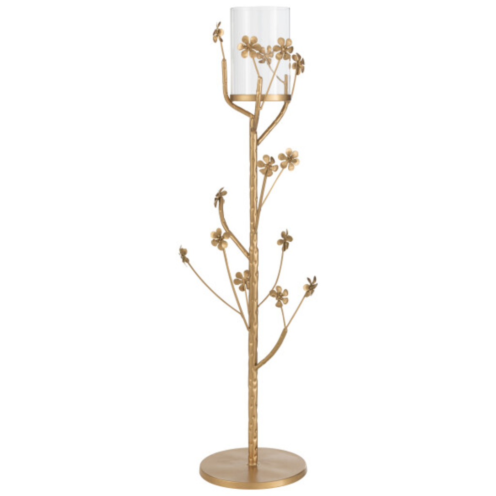 Gold Ornate Candle Holder 32in