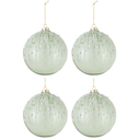 Sage Green Glittered Ornament 5in