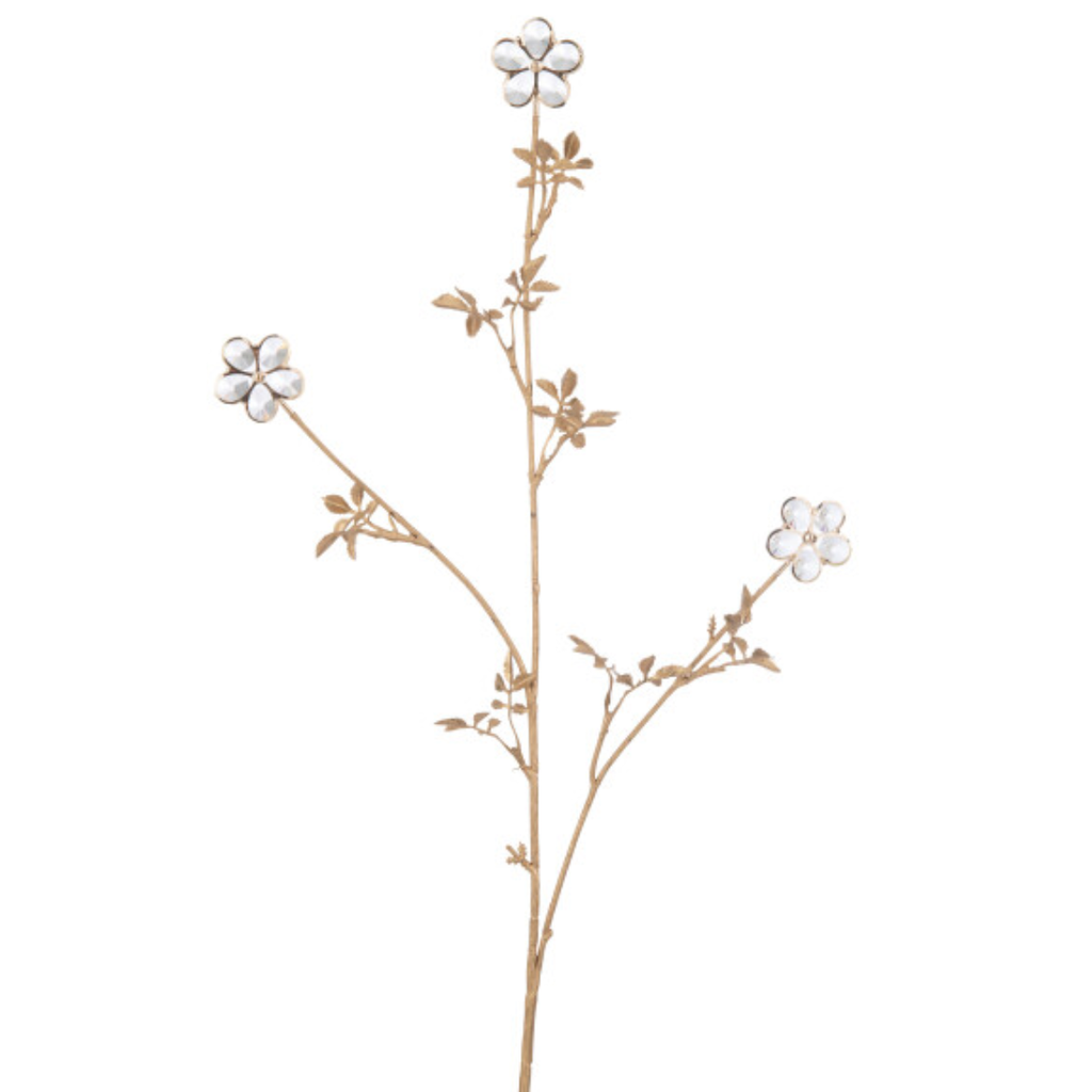 Crystal Flower Branch 32in