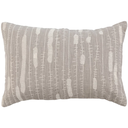 Cotton Lumbar Embroidered Pillow 16x24in