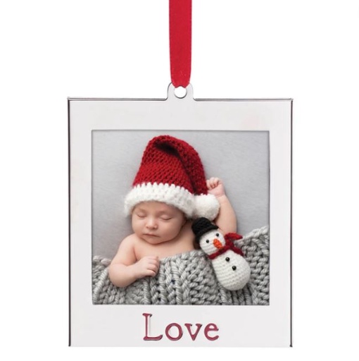 [169710-TT] Lenox Picture Frame Charm Ornament "Love"