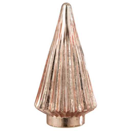[171721-TT] Pink Glass Led Christmas Tree Md