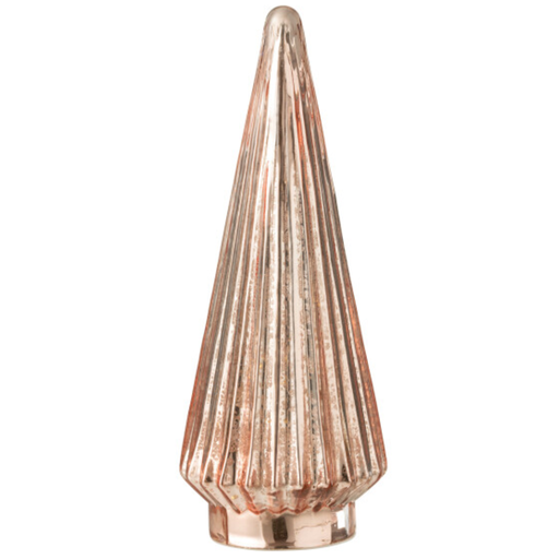 [171722-TT] Pink Glass Led Christmas Tree Lg