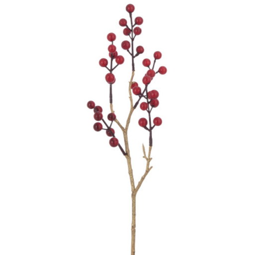 [171767-TT] Red & Gold Berry Pick 20in
