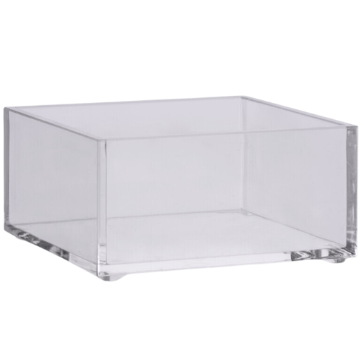 [173424-TT] Square Storage Tray Clear 4in