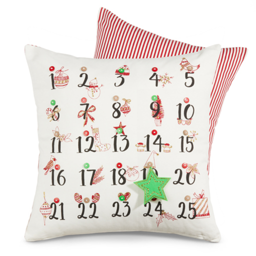 [174349-TT] Advent Calendar Pillow 18in