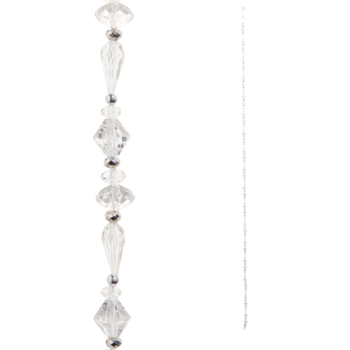 [174357-TT] 5" Clear Bead Garland