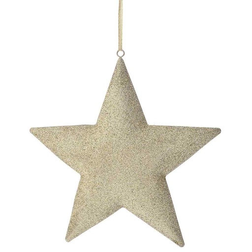 [174416-TT] Metal Hanging Star Ornament 8in