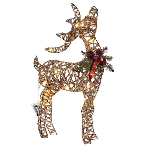 [174450-TT] Paper Reindeer with Led Light 24in