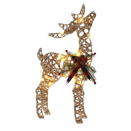 [174451-TT] Paper Reindeer with Led Light 20in