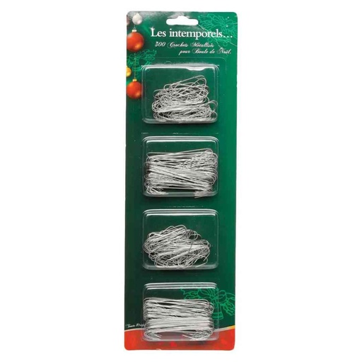 [174774-TT] Metal Christmas Ornament Hangers Set of 300
