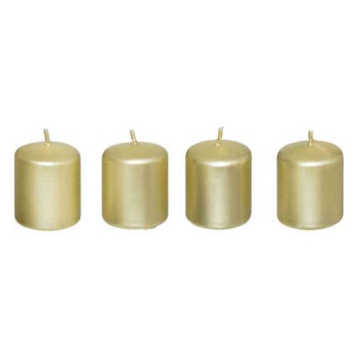 [174846-TT] Gold Votive Candles Set of 4