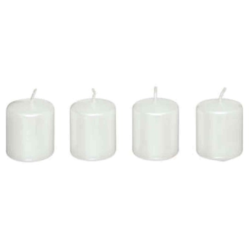 [174851-TT] White Votive Candles Set of 4