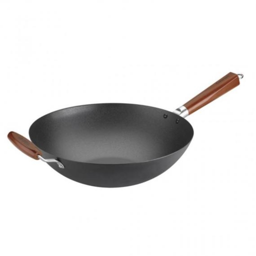 [174869-TT] Cuisinart 14in Pre-Seasoned Wok With Helper Handle 