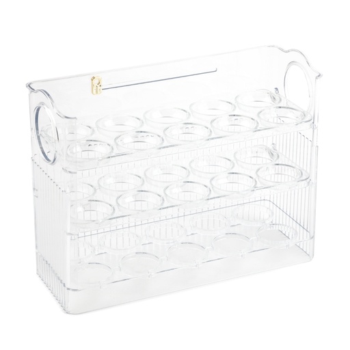 [175708-TT] 3-Tier 30 Egg Tray Clear