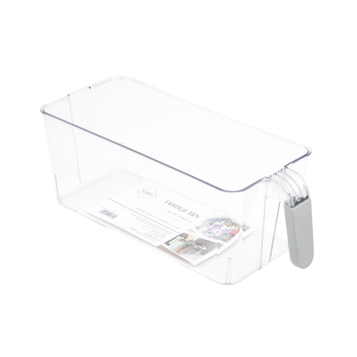 [175709-TT] Fridge Bin with Grip Handle Clear Medium
