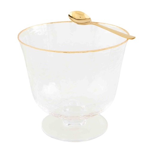 [176764-TT] Gold Edge Pedestal Bowl Set