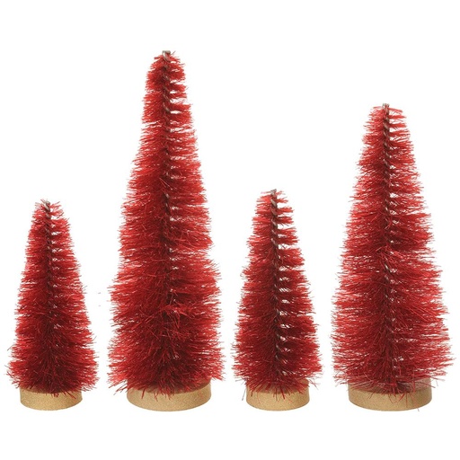 [177536-TT] Sisal Tree Red 4pc 7in