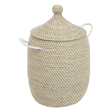 [177422-TT] Soleya Basket With Lid Beige Large