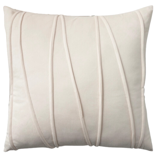 [178225-TT] Sofia Velour Pillow Set Ivory 18in 2pc