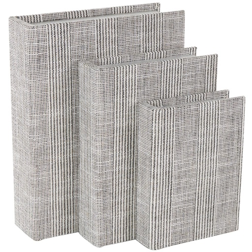 [178300-TT] Faux Book Storage Grey 3pc
