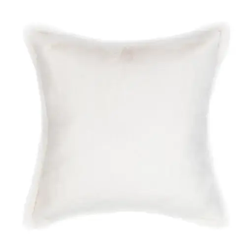 [178591-TT] Taiga Faux Fur Pillow Ivory 22x22in