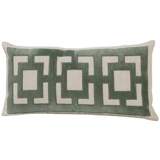 [178607-TT] Corbin Pillow Jade Green 14x26in
