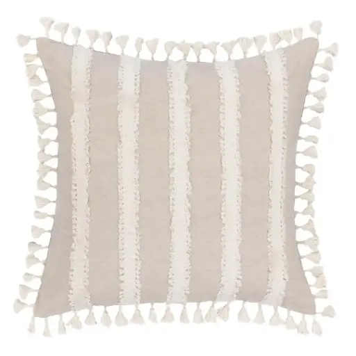 [179452-TT] Edisto Pillow Beige Ivory 22x22in