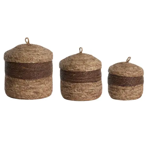 [179609-TT] Kenmar Seagrass Basket Terra 3pc