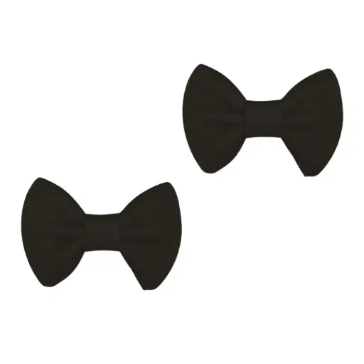 [179867-TT] Silicone Bow Pot Holder Set Onyx 2pc