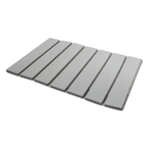 [179869-TT] Quick Dry Diatomite Roll Up Kitchen Mat Smoke