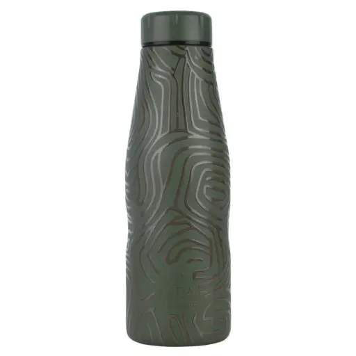 [179985-TT] Insulated Travel Flask Olive Flow 17.6oz