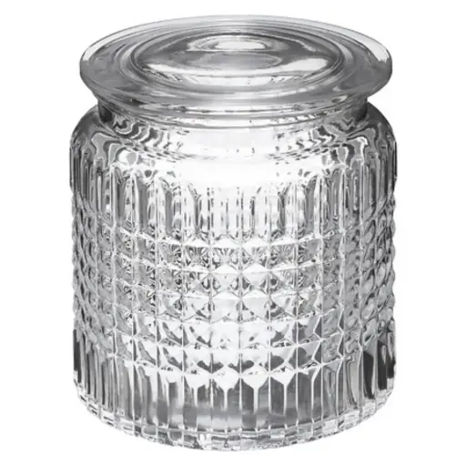 [180057-TT] Precious Glass Cotton Jar