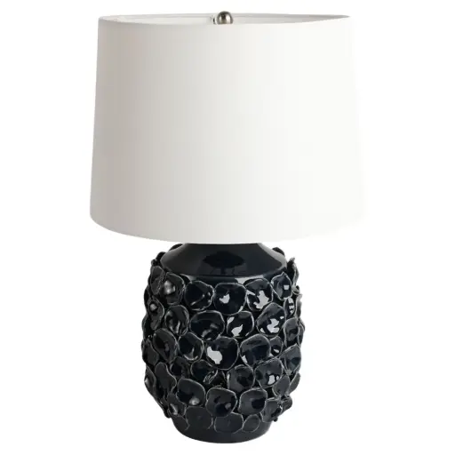 [180155-TT] Coastal Discs Table Lamp Navy 25in