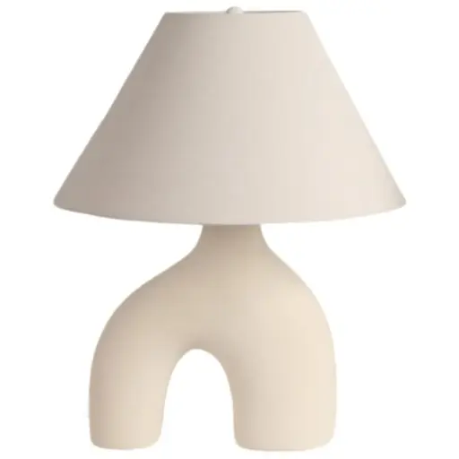 [180157-TT] Modern Arch Table Lamp White 23in