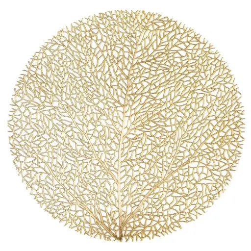 [180240-TT] Capelinni Round Placemat Gold 15in